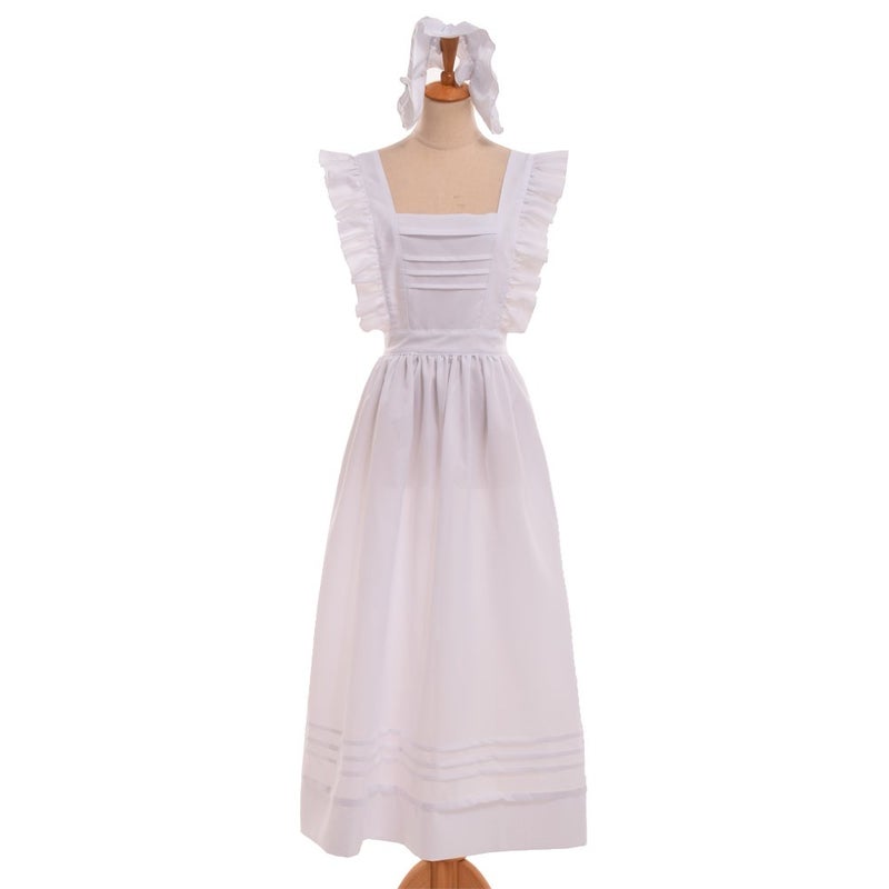 GRACEART Edwardian Victorian Maid Pinafore Apron Style-1(Thickiy ronior Fabric) - Image 3